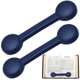 2 Pieces Weighted Bookmarks Book Weight Page Holder Rubber Book Weight Bookmark Portable Weighted Rubber Page Holder for Adults Reading(Dark Blue)