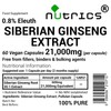 Nutrics® 21,000mg (per Capsule) Siberian Ginseng Extract 60 V Capsules