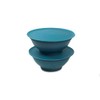 Tupperware Allegra Dessert Bowls (2) 275 ml Turquoise Green/Gold Dessert
