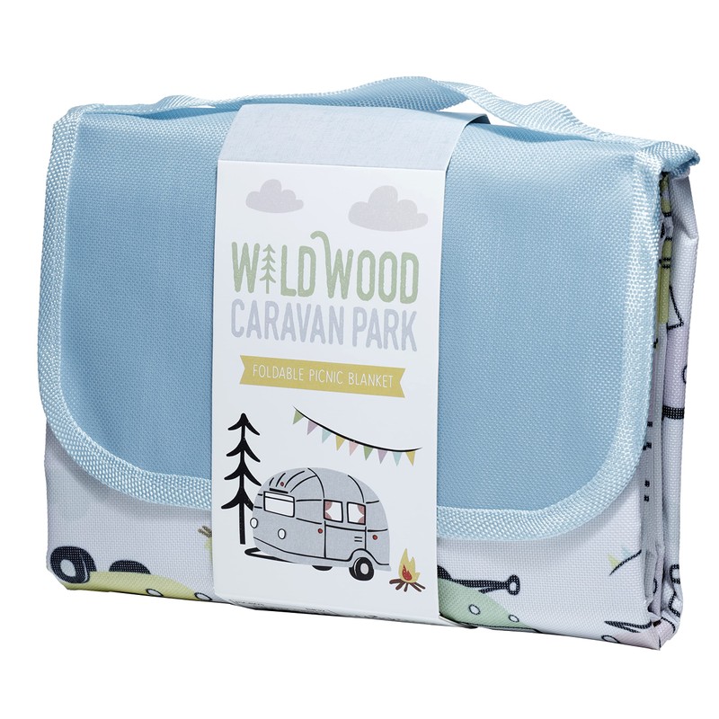 Puckator PICB03 Wildwood Caravan Picnic Blanket, Foldup, Camping Picnics Outdoors