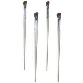 PACKOVE 4Pcs Angled Makeup Brushes Versatile Flat Concealer Eye Shadow Contour Brushes for Nose Highlighting for Detailed Makeup Application and Blending Easy to Clean