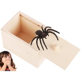 FaJoek Prank Spider, Spider Prank Box, Wooden Prank Spider Scare Box, Prank Spider Scare Box, Prank Spider Fear Box, Surprise Gifts for Children and Adults