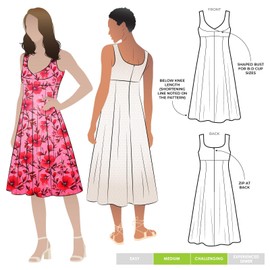 Style Arc Sewing Pattern - Sabrina Woven Dress (Sizes 04-16)