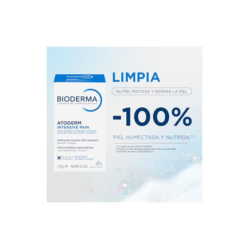 BIODERMA, Atoderm Tripack Intensive Barra de Limpieza Antibacterial Diaria, Skincare