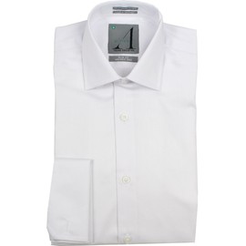 Alviso Boys White Dress Shirt with French Cuff - White, 10 Slim