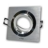 Kanlux Set of 5 ceiling mounting frames, square, brushed aluminium,