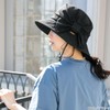 QUEENHEAD Women's Hat, UV Protection, Large Size, Side Ribon Hat,