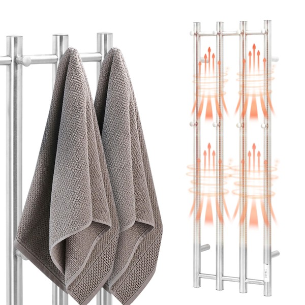 KEG Towel Warmer Wall Mounted 43-Inch Four Towel Bar with