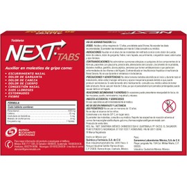 NEXT Antigripal, Alivio a partir de 30 minutos, Caja con 10 tabletas