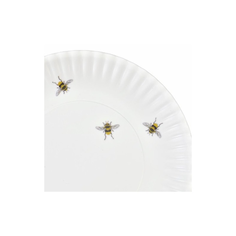 Mary Lake-Thompson Whimsical Bees Melamine Dinner Plates, Set of 4