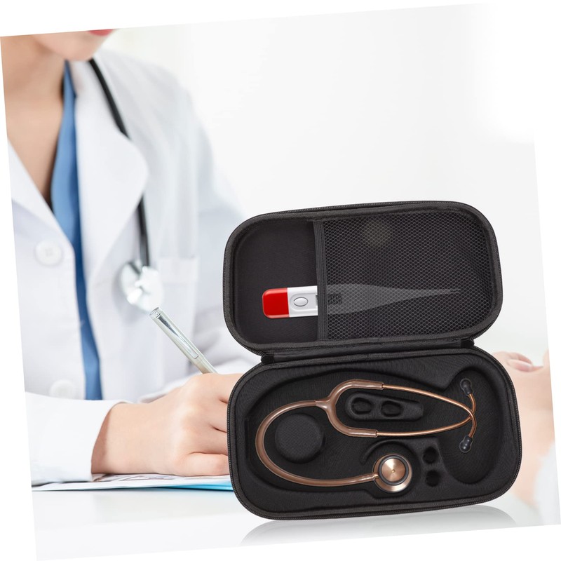 SHOWERORO 1Pc Portable Hard Stethoscope Bag Travel Pouch with Mesh