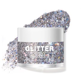 MIELIKKI Glitter Gel for Face and Body, Sparkling Holographic Body Shimmer Gel, Reflective Diamond Sequins Pigment for Eye Lip Hair Nails Paint, Festival Rave Accessories, 06