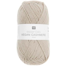 Rico Design Essentials Vegan Cashmere Aran, Knitting Yarn 100% Polyamide, 50 g (02 Beige)