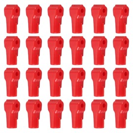 PATIKIL 6 mm Stop Peg Lock, 25 Pcs Pegboard Hooks Anti Sweep Theft Hook Locks Plastic Pegs for Mobile Accessories Shop Clothes Retail Security Display, Red