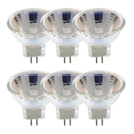 MoKongFu 6-Pack MR11 Light Bulb AC 12V 35 Watt Bulb Diameter 35mm/1.3in G4 GU4 GZ4 Bi-Pin 4mm Mini Night Light Fiber Optic Light Bulb Flood Lighting Lamp with Clear Cover Warm White