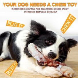Herspany Dog Chew Toys, Long Lasting Beef Flavour Nylon Toys, Indestructible Dog Toys, Dog Chew Toys for Aggressive Chewers (Squirrel)