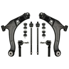 KAX Front Lower Control Arm w/Ball Joint + Tie Rod End + Sway Bar Link Fit for 2001-2010 Chrysler PT Cruiser 2000-2005 D-odge Neon Left + Right Suspension Kit K620009 K620010 8PCS