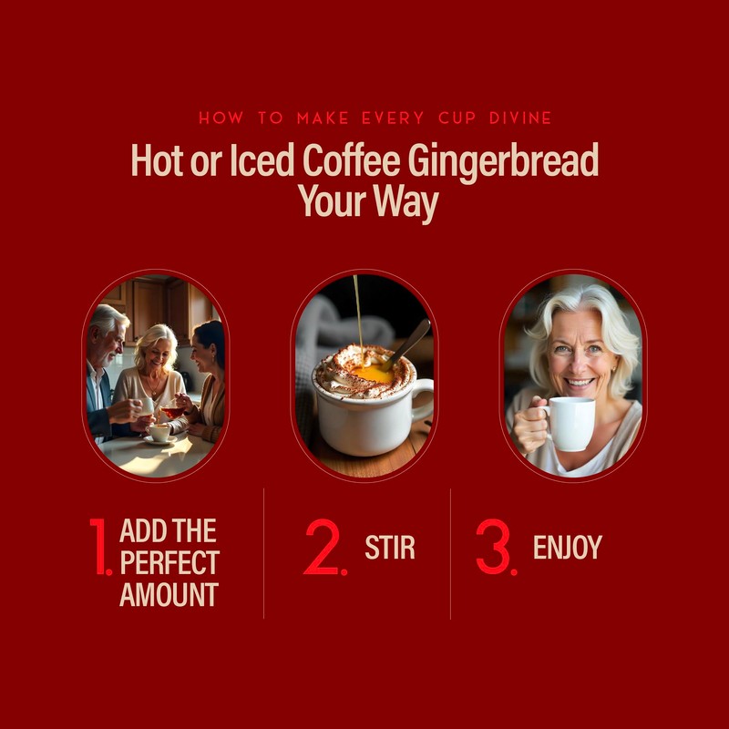 RIO Gingerbread Coffee Syrup, Perfect for Hot or Iced Drinks