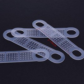 BLUECELL 100 Pcs Clear Non-Slip Rubber Clothes Hanger Grips Clothing Hanger Strips Product Name