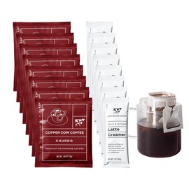 Copper Cow Premium Pour Over Single-Serve Vietnamese Churro Coffee & Lattes