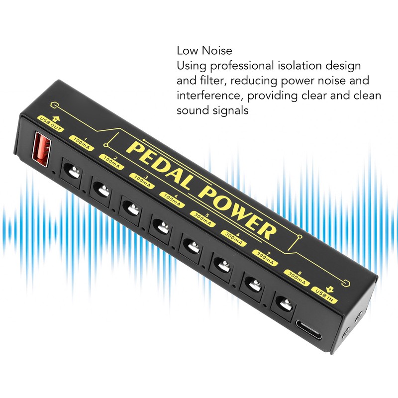 Guitar Pedal Power Supply 8 Way Isolated Low Noise Effect