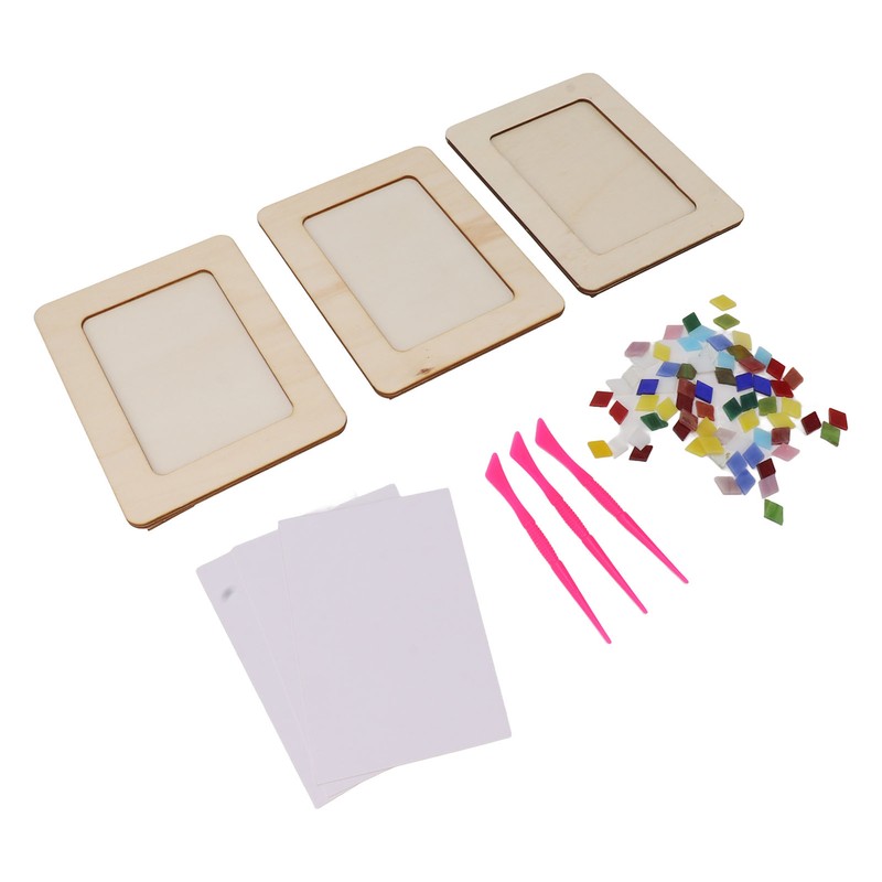 3Set DIY Wooden Picture Frame Making Kit Unfinished Solid Wood