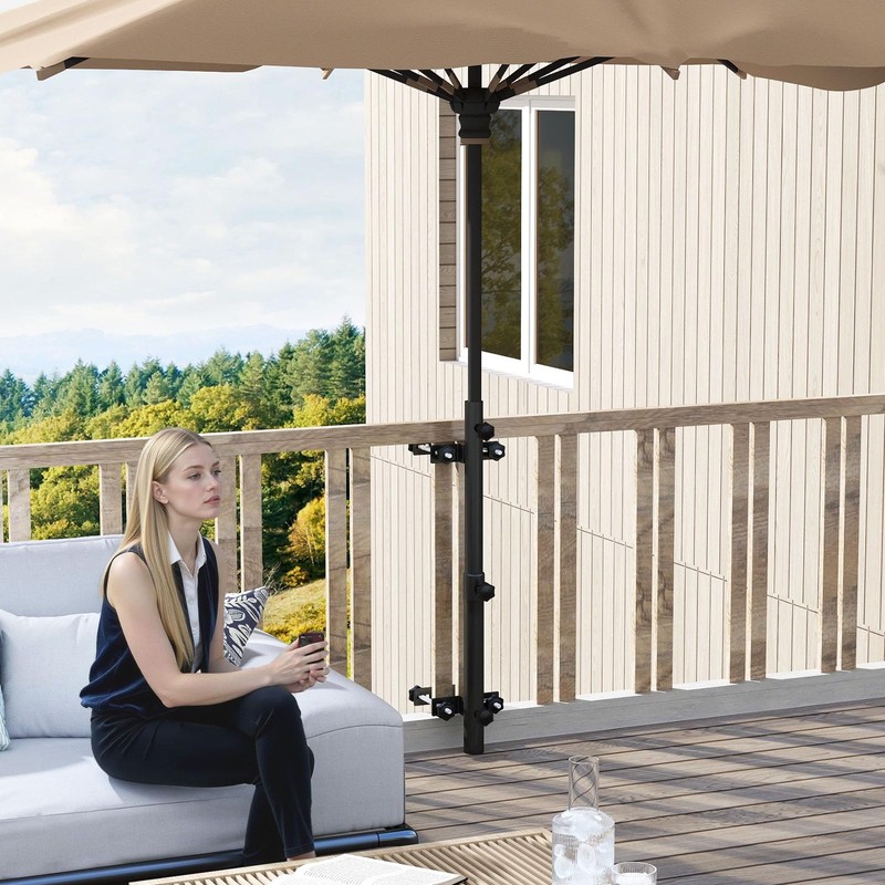 ERYTLLY Patio Umbrella Deck Mount & Holder for Secure Placement