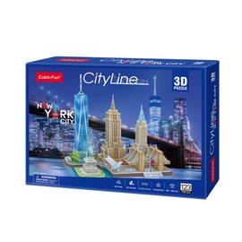 3D Puzzle - Puzzle New York 3D Puzzle Children and 3D Puzzle Adults, 3D Puzzle Girls, 3D Puzzle with 123 Pieces, Models for Assembling by Adults