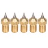 5Pcs 3D Printer Nozzle Set Brass with Stainless Steel Tips