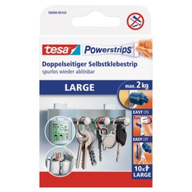 Tesa Powerstrips Large, white, 58000-00102