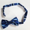 Unbranded NEW Blue Stripe Jacquard Adjustable Pre-Tied Bow Tie