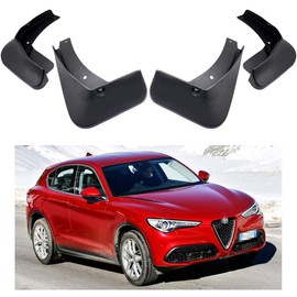 MOERTIFEI Car Mudguard Fender Mud Flaps Splash Guards Compatible with Alfa Romeo Stelvio 2018 2019 2020 2021 2022 2023 2024