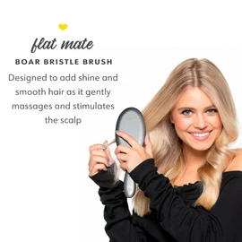 Drybar Bristle Hair Brushes - The Flat Mate range || Handcrafted boar bristle brush, premium boar and nylon bristles, lightweight imported beechwood, helps condition & add shine || All hair types