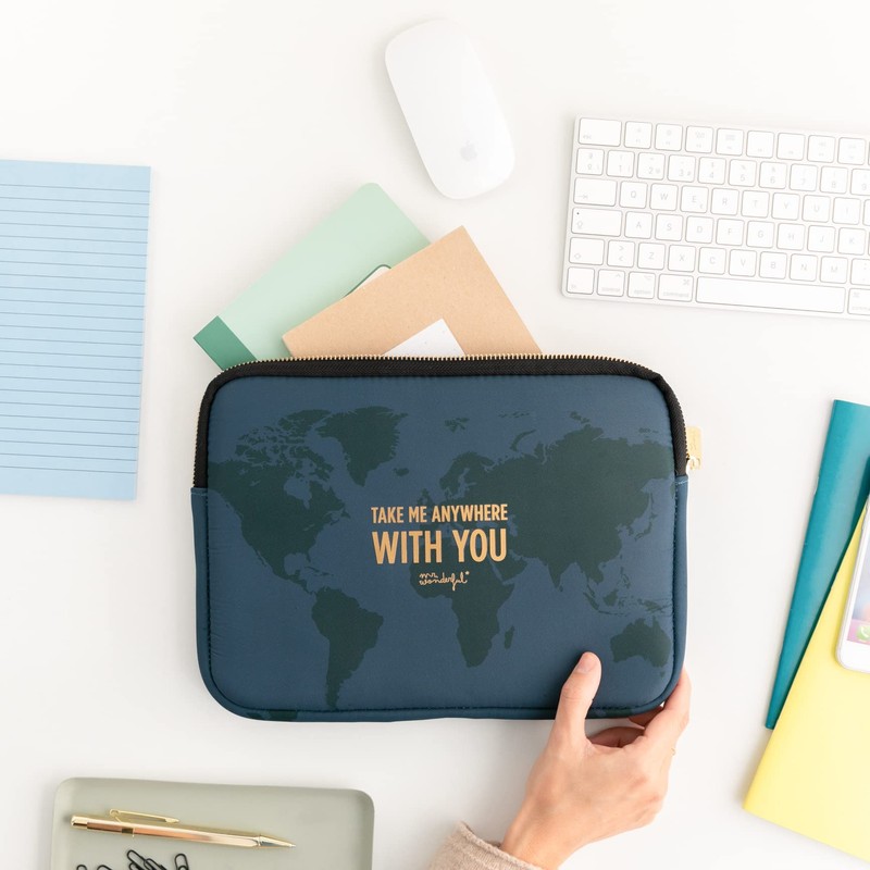 Mr. Wonderful Universal 11 Inch World Map Case with Typography
