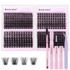 Lash Clusters Kit Wispy Eyelash Extensions 10-18mm D Curly DIY