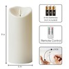 Homemory 4"x9" Outdoor Waterproof Flameless Candles with Timers and Remote