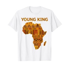 African Attire Kids Tee Black African King Boys Kente Cloth T-Shirt