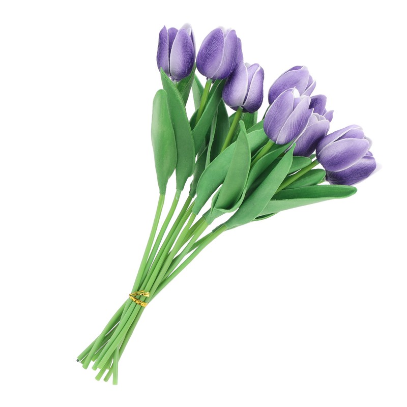 10pcs Artificial Tulip Flowers High Simulation Flowers Decor for Living