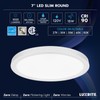 LUXRITE Slim 7 Inch LED Flush Mount Ceiling Light, 15W