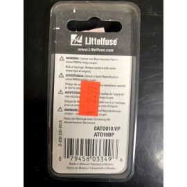 Littelfuse ATO10BP FuseATO Blade10Amp 5 Fuses Card 0ATO010.VP