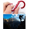 ALPLAKE ® - Pack of 4 Material Carabiners, Double Carabiner,