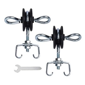 Farm Electric Fence T-Post Gate Handle Anchors Double Hook, galvanised Steel with Easy Screws, T-Post Insulators, Black (6)