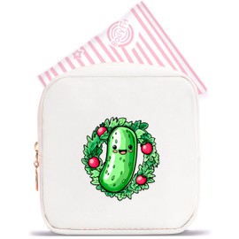 BJDAMAI Pickle Mini Makeup Bag, Pickle Gift For Women Girls, Cute Portable Zipper Pouch Cosmetic Bag For Teen Girls Kids, Small Storage Bag For Sanitary Pad, Period napkin bag!