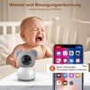 SIMBAILAI 5 Zoll Babyphone mit Kamera und APP,2K/3MP HD WLAN