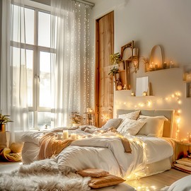 JMEXSUSS 8 Pack 50 LED Fairy Lights Battery Operated String Lights, 16ft Warm White Christmas Fairy Lights Indoor Outdoor Waterproof for Mason Jars Bedroom Party Wedding Christmas Decorations