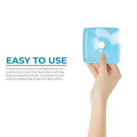 SAVEX Reusable Slim Ice Pack With Lightweight & Non Toxic Material Freezer Cold Packs For Cold & Fresh Food Coolers, Camping, Lunch Boxes | Ice Packs For Coolers | Ice Pack | Freezer Blocks (3)
