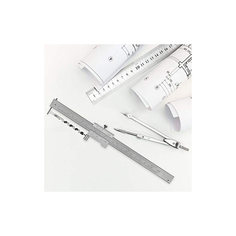 LiebeWH Stainless Steel Vernier Caliper, 0-200mm, ±0.05mm, 2 Units, Carbide