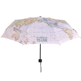 Legami - Folding Umbrella Diameter 100cm Polyester Black Steel Frame Plastic Handles Lightweight Windproof Structure Bag Included Travel Small Casual