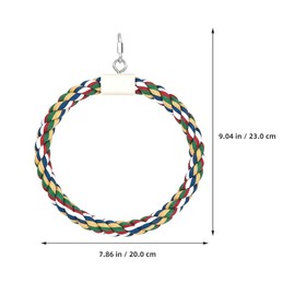 Mipcase Parrot Toy Parrot Colorful Cotton Rope Toy Bird Parrot Perch Rope Accessories for Bird Cage Large Parrot