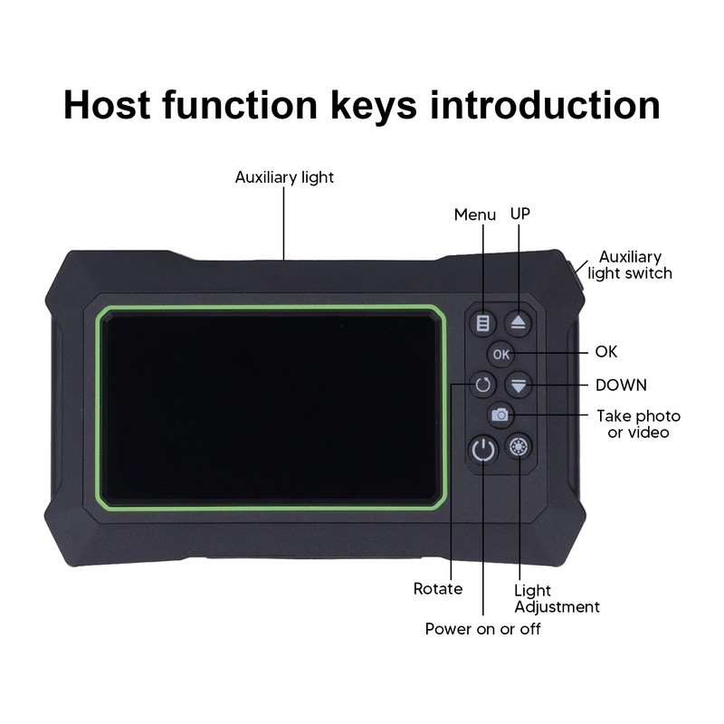 Dual Lens Industrial Endoscope ABS 1080P Digital Inspection Camera Waterproof